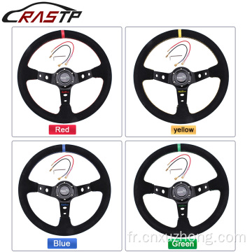 Volant RASTP 14&quot; en daim Racing Drift